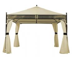Velador cortinas color natural Pagoda