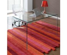 Mesa escritorio cristal curvado DT-07