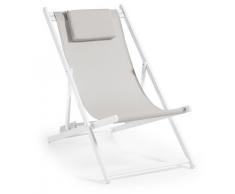 Hamaca aluminio blanco textiline beige Mao