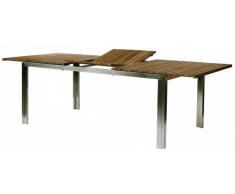 Mesa acero inox y teka Style extensible