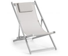Hamaca aluminio gris textiline beige Mao