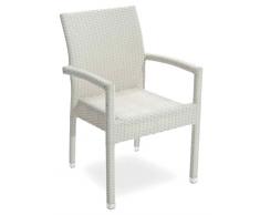 Silla Artic rattan blanco