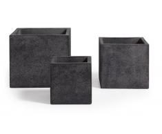 Set maceteros cubo polycemento Negret