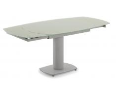 Mesa extensible pie central Blu moka 120-180x90
