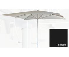 Parasol aluminio lona negro 300x300