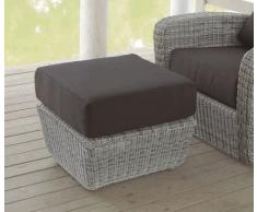 Otoman puf rattan gris Petra