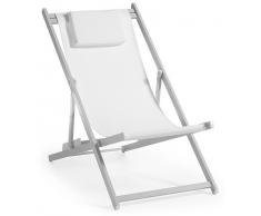 Hamaca aluminio gris textiline blanco Mao