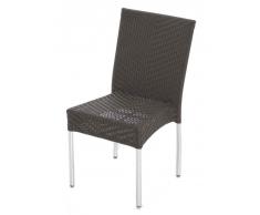 Silla aluminio rattan moka Yuca