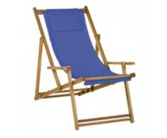 Hamaca madera lona azul