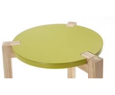 Mesa auxiliar madera natural verde