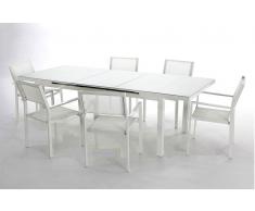 Conjunto terraza blanco taha extensible