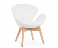 Sillón SWAN WOOD ARMS -Tapizado PU-