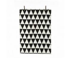 Ferm Living Paño de cocina Triangle negro