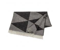 Nordic Nest Manta de lana Rime Charcoal (negro)