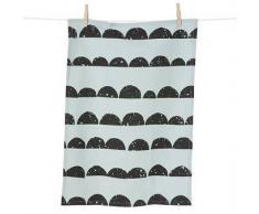 Ferm Living Paño de cocina Half Moon azul 50 x 70 cm