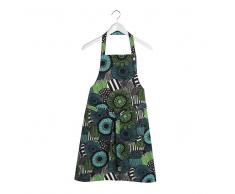 Marimekko Delantal Pieni Siirtolapuutarha azul-verde (Finlandia 100 años)
