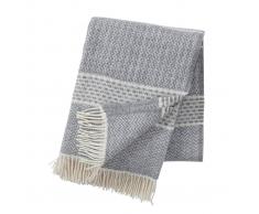 Klippan Yllefabrik Manta de lana Quilt gris claro