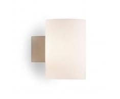 Herstal Aplique de pared Evoke L latón-vidrio blanco