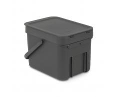 Brabantia Cubo de basura Short & Go 6L gris