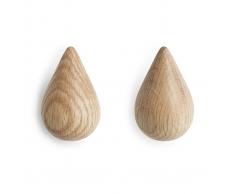 Normann Copenhagen 2 perchas Dropit pequeñas, madera