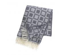 Klippan Yllefabrik Manta de lana Frame gris