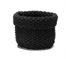 ETOL Design Cesta de almacenaje Rope negro