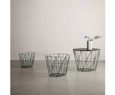 Ferm Living Cesto Wire, verde polvo mediano, 50 x 40 cm