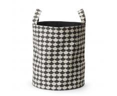 Littlephant Cesta almacenaje Waves grande negro-gris