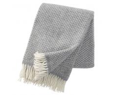 Klippan Yllefabrik Manta de lana Polka gris