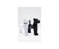 Set de 2 Figuras decorativas perro con collar