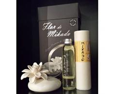 Ambientador Flor Mikado Jarrón Oval Blanco