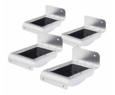 Apliques de pared solares LED detector presencia lamparas jardin ex...