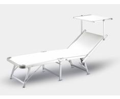 Tumbona de playa plegable aluminio parasol jardin piscina GABICCE