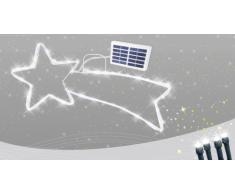 Estrella cometa 50 LED energía solar externo árbol Navidad batería...