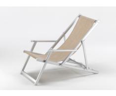 Silla de playa plegable aluminio portatil apoyabrazos piscina RICCIONE
