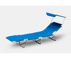 Cama de playa plegable tumbona portatil aluminio piscina parasol uv...