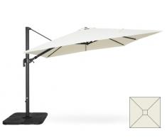 Parasol excentrico sombrilla de jardin 3x3 aluminio cuadrado VIENNA