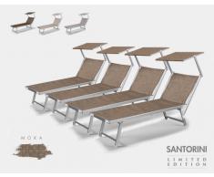 20 Tumbonas de playa aluminio parasol piscina SANTORINI Limited