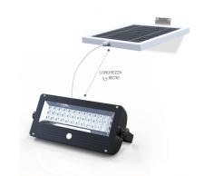 Lampara solar aplique de pared LED detector presencia jardin extern...