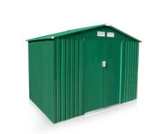 Caseta jardin chapa acero galvanizado làmina verde exterior box LARGE