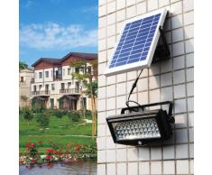 Lampara solar aplique de pared LED detector presencia jardin extern...