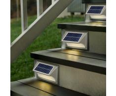 Aplique de pared solar LED lampara mural luz jardin externo SHARK