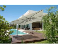 Parasol excentrico sombrilla de jardin 4x4 aluminio cuadrado GIOVE