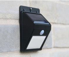 Aplique de pared solar LED lampara jardin luz mural externo ERIS