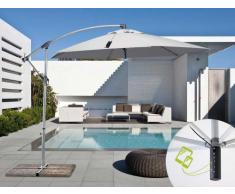 Parasol excentrico sombrilla de jardin 3x3 aluminio solar usb