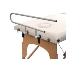 Soporte portarrollos de aluminio para camillas de masaje