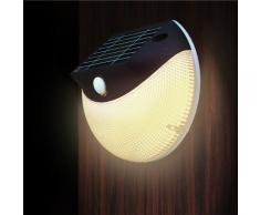 Aplique de pared solar LED lampara mural luz jardin externo MOON