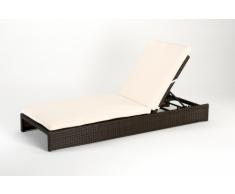 Chaise longue Polyrattan tumbona playa piscina MALESIA