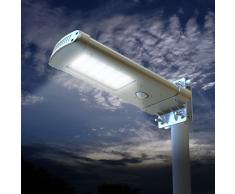 Farola solar lampara LED para calle luz jardin externo 24 super LED