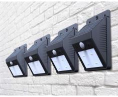 Apliques de pared solares LED lamparas jardin luces murales externo...